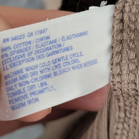 GAP Brown Y2K 2000s Lettuce Trim Fitted Ribbed Cami Fairy Camisole SIZE MEDIUM - Picture 7 of 12